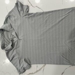Gray Striped Men’s Polo Shirt